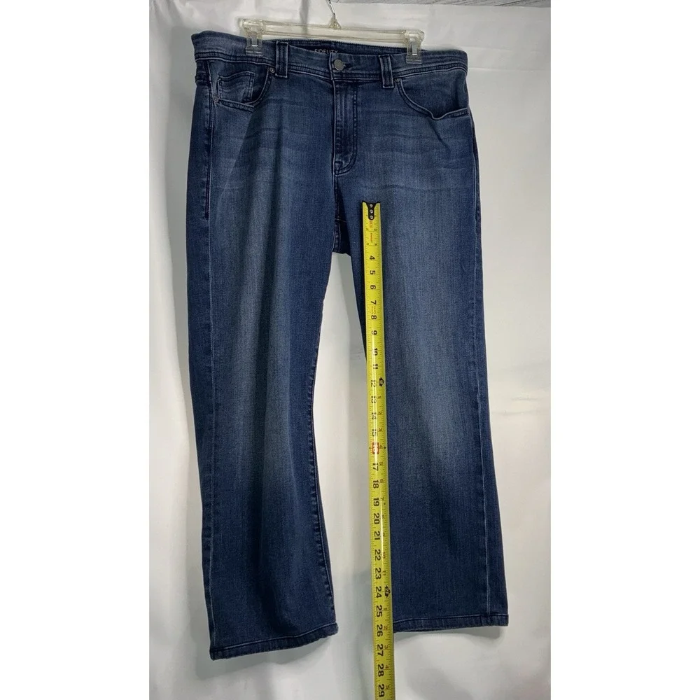 Fidelity Jeans Mens 36 Berlin Blue Dark Wash Jimmy Slim Straight Leg Stretch USA